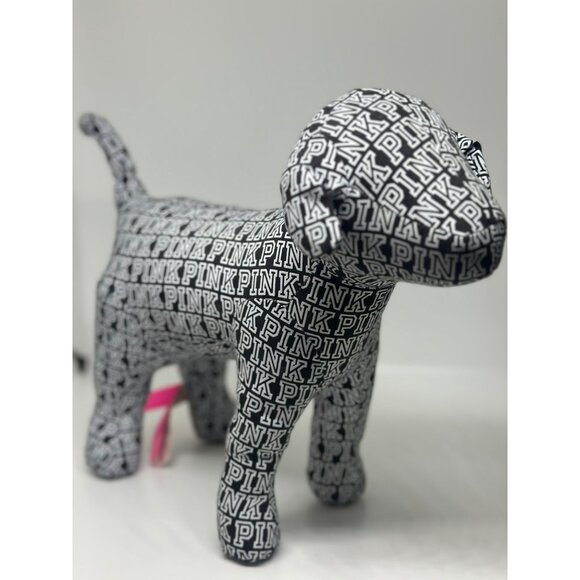 Victoria’s Secret PINK Dog Collectible Plush Mascot – Black & White Monogram - Picture 3 of 7